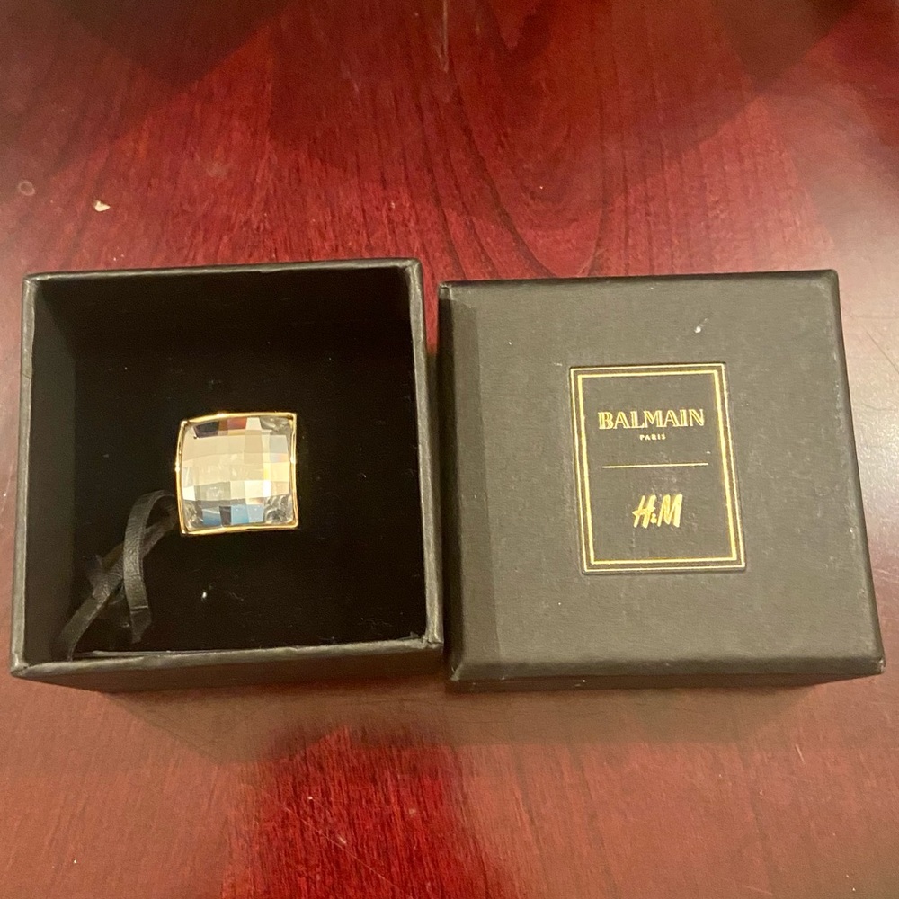 Balmain X H&M Transparent Collection Ring. SZ-XS/S BNIB